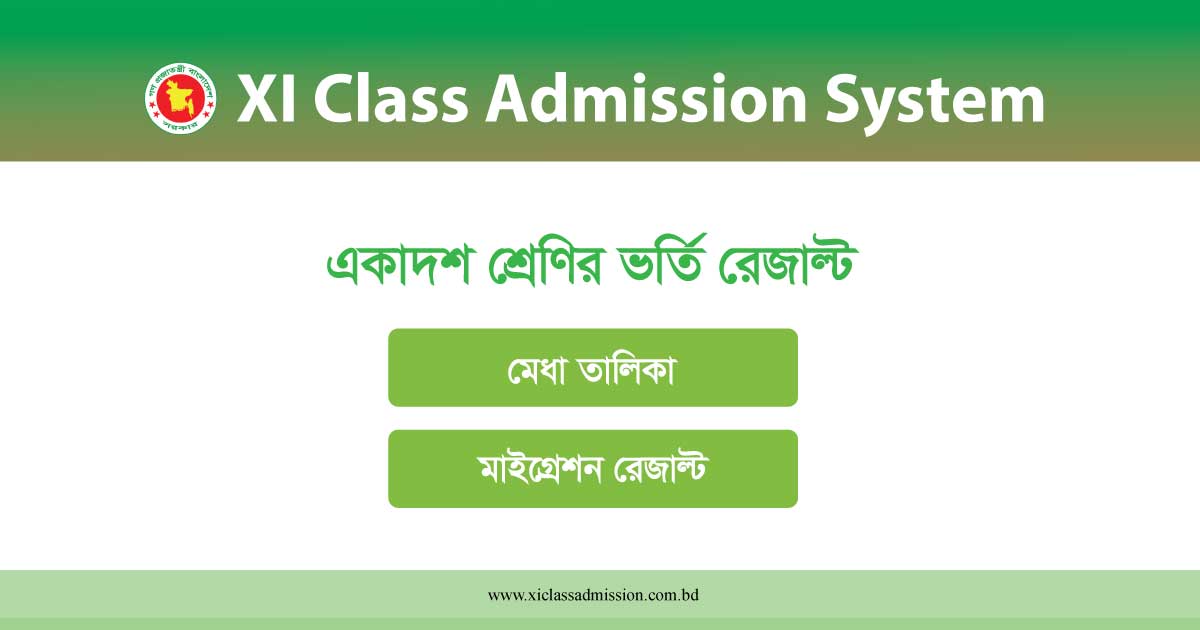 XI Class Admission Result