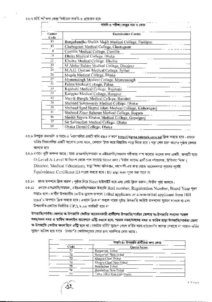 Medical Admission Circular 2024-4