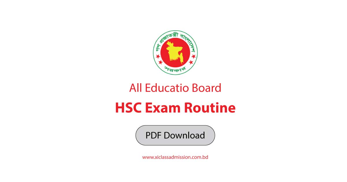 HSC Routine PDF Download
