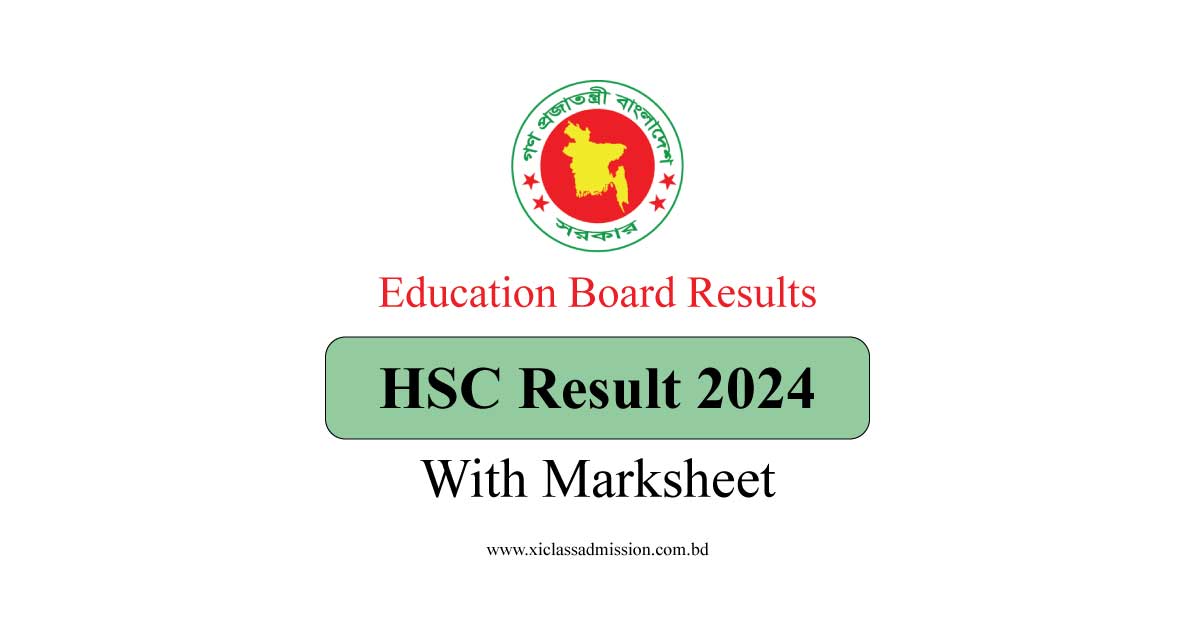 HSC Result 2024 with Marksheet