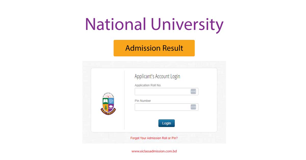 NU Admission Result Merit List